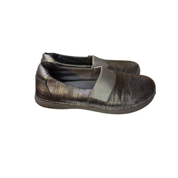 Alegria Metallic Textured Slip-On Loafers Womens Size 10.5 Comfortable Shoes - Picture 3 of 9